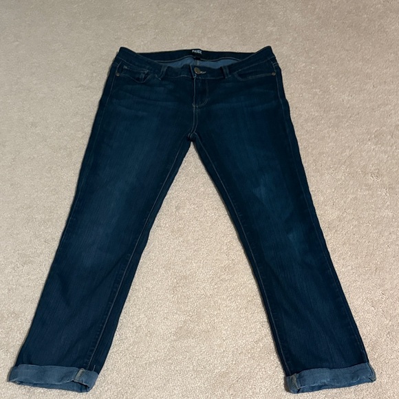 PAIGE Denim - PAIGE Deep Blue Skyline Crop Jeans